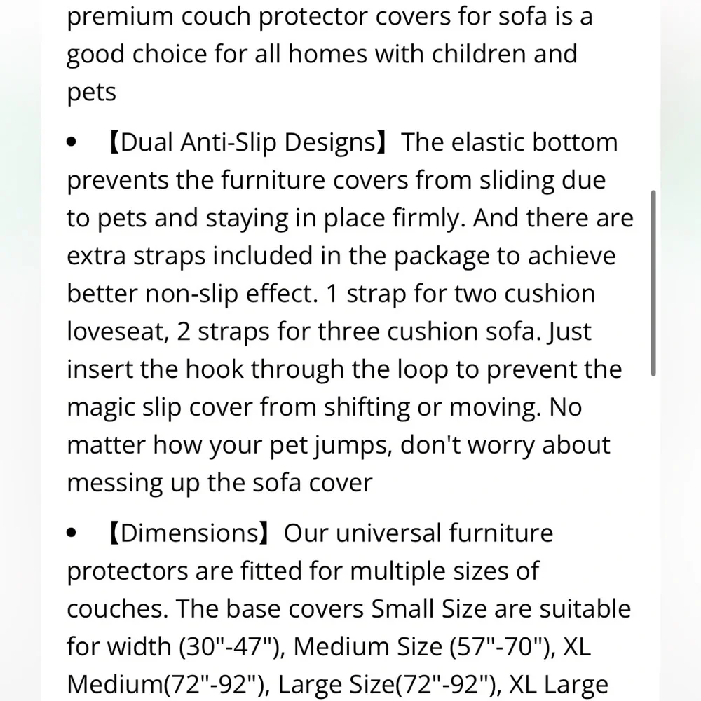 Classic White Sofa Protector